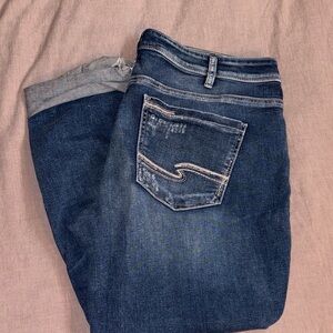 Silver Jeans Dark Blue Straight Leg Women's Jeans